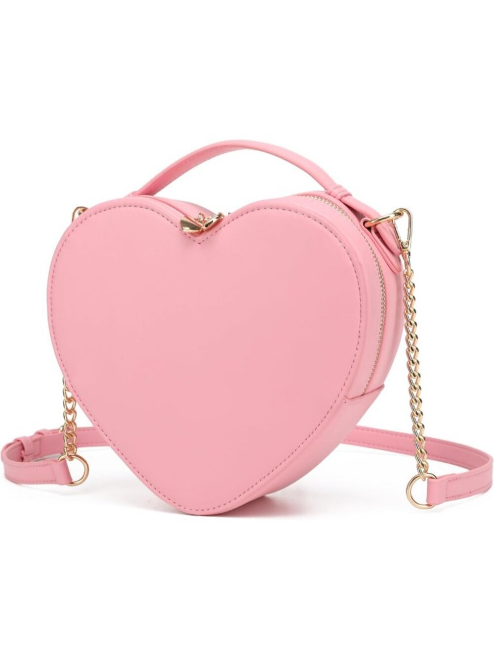 Heart Shape Crossbody Purse - Cute Valentine's Gift Handbag, Zip-Around Shoulder - Picture 1 of 7